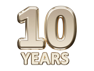 Years celebration anniversary text effect transparent vector element 