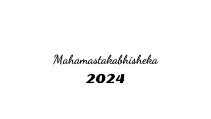 Mahamastakabhisheka wish typography with transparent background