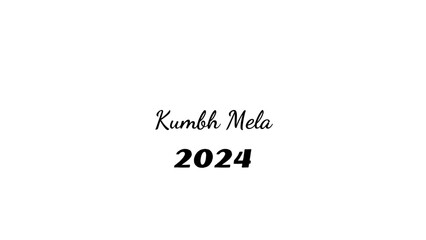 Kumbh Mela wish typography with transparent background