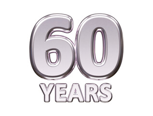 Years celebration anniversary text effect transparent vector element 