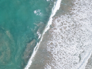 Fototapeta na wymiar Big waves caribbean sea atlantic ocean Dominican Republic