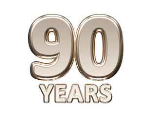 Years celebration anniversary text effect transparent vector element 