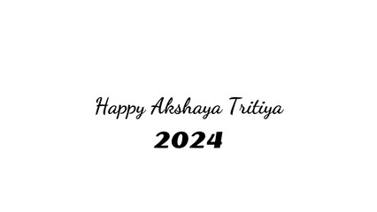 Fototapeta na wymiar Happy Akshaya Tritiya wish typography with transparent background