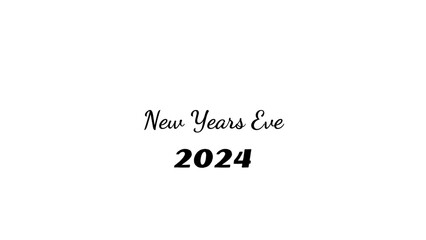 New Years Eve wish typography with transparent background