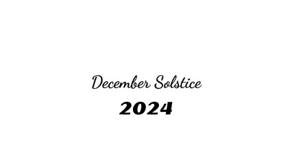 December Solstice wish typography with transparent background