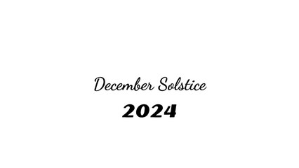 December Solstice wish typography with transparent background