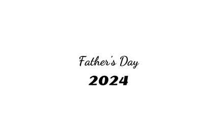 Father's Day wish typography with transparent background