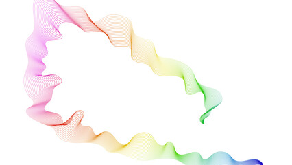 Abstract backdrop with wave gradient lines