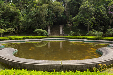 Botanical garden of Sao Paulo, greenhouses and Gates of hell