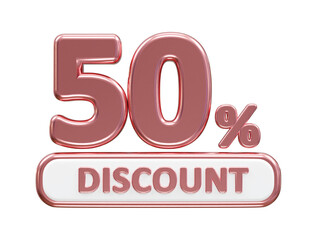 Percent discount sale 3d rendering vector illustration 