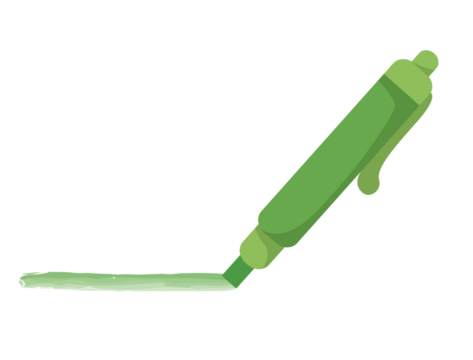 green highlighter pen isolated 