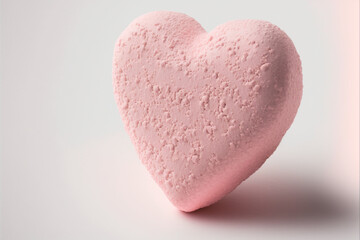 valentines day concept photo pink heart shape pastel. Generative Ai