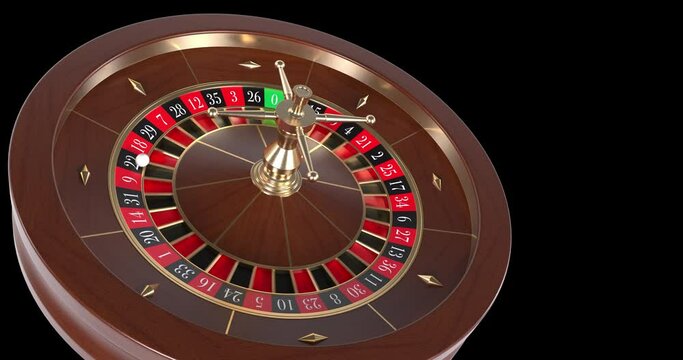 Roulette wheel spinning final moments