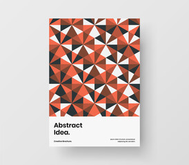 Unique banner vector design layout. Abstract geometric hexagons magazine cover illustration.