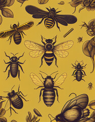 Playful Bee Wallpaper