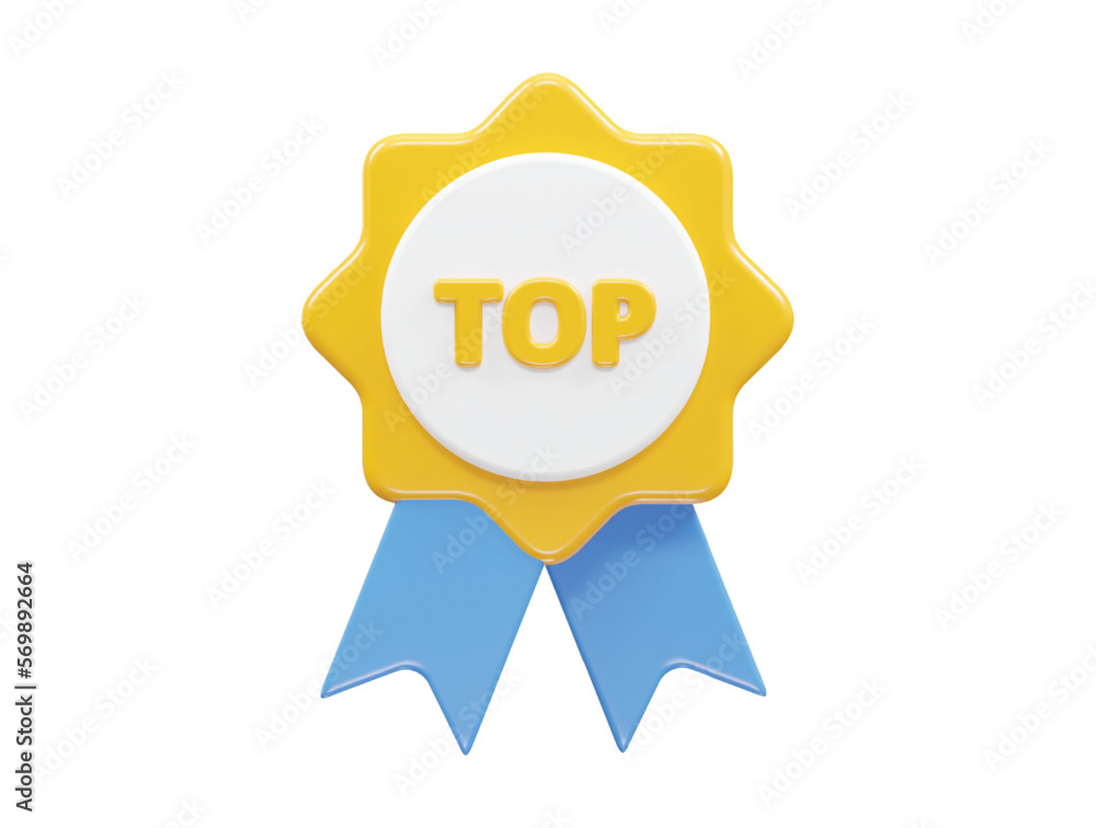 Poster medal icon 3d rendering vector illustration element