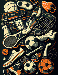 Sporty Equipment Wallpaper