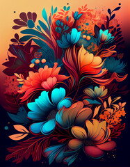 Fototapeta na wymiar abstract flower background