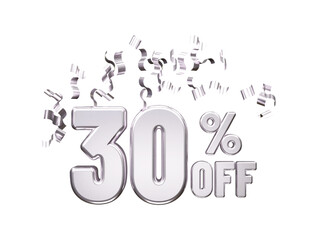 Percent discount sale 3d rendering vector illustration