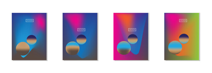 abstract backgrounds collection with beautiful smooth gradation colors, colorful backgrounds for poster flyer banner backdrop.vertical banner.cool fluid background vector illustration.
