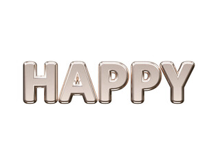 Happy premium text effect vector illustration transparent element