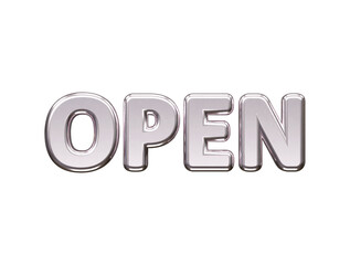 Open premium text effect vector illustration transparent element