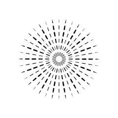 Obraz premium circular star burst tech line vector illustration 