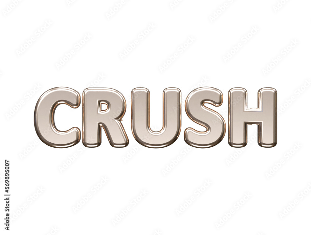 Poster crush text effect vector element