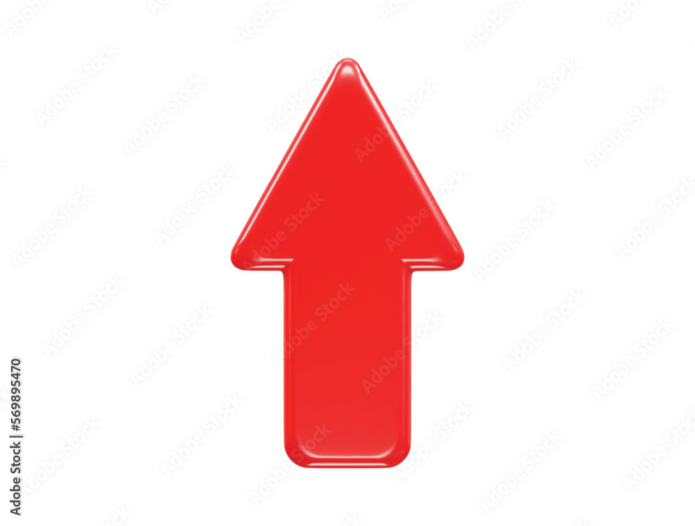 Poster arrow icon 3d rendering vector illustration transparent element