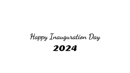 Happy Inauguration Day wish typography with transparent background