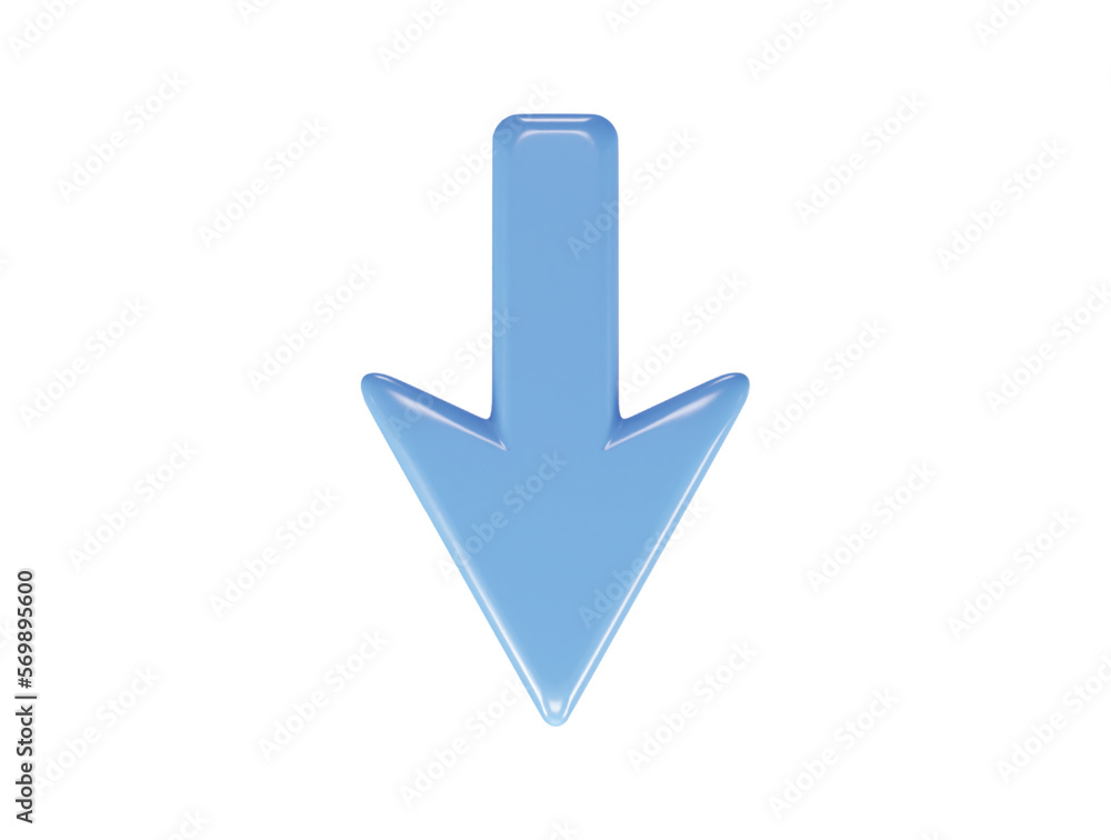 Poster arrow icon 3d rendering vector illustration transparent element