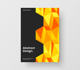 Isolated poster vector design layout. Modern mosaic shapes journal cover concept.