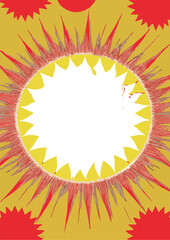 Set of backgrounds for the sun text. Set of backgrounds for hippie text, positive art, hippie art, psychedelic art inspired by the 1970s, 1960s.
The poster is bright sunny. Solar Art Festival. 