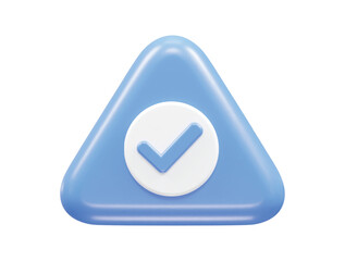 Verified icon 3d rendering vector illustration