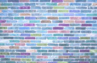 Colorful brick wall pattern for a background