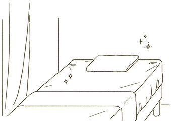 ビューティー　人物なしの綺麗なエステサロンのイラストレーション