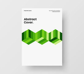 Abstract geometric pattern annual report concept. Bright flyer design vector template.