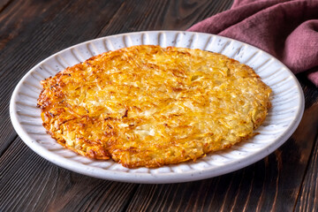 Hash browns in the plate