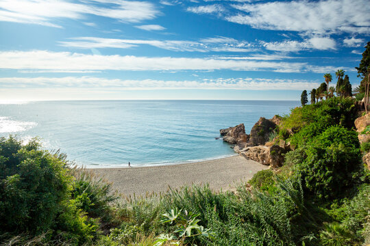 Beach in Nerja, Anadalusia, Spain
