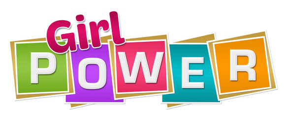 Girl Power Colorful Blocks Text 
