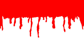 simple vector sketch, melting blood from top vetical