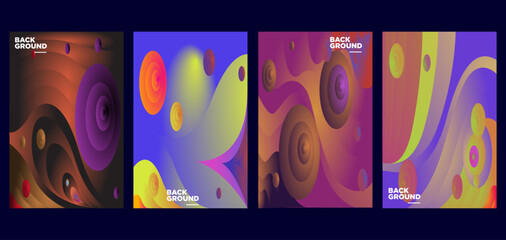 Liquid color background design. elements with fluid gradient. Dynamic shapes composition. Vector illustration
