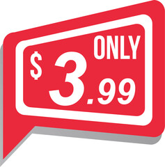 $3.99 price tag three ninety nine