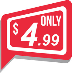 $4.99 price tag four ninety nine