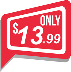 $13.99 price tag thirteen ninety nine