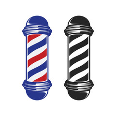Barber Shop pole creative design. Babershop pole icon. Vector illustration.