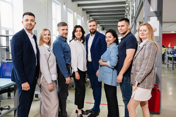 Fototapeta premium a group of men and women in coworking. the concept of teamwork.
