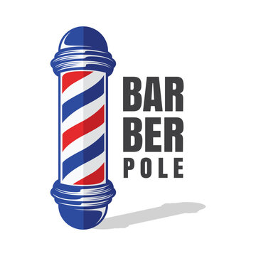 Barber Shop pole creative design. Babershop pole icon. Vector illustration.