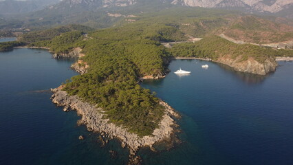 A bay Cennet Koyu view from a drone. 