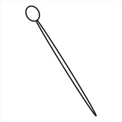 Vector, Image of pin, Black and white color, with transparent background